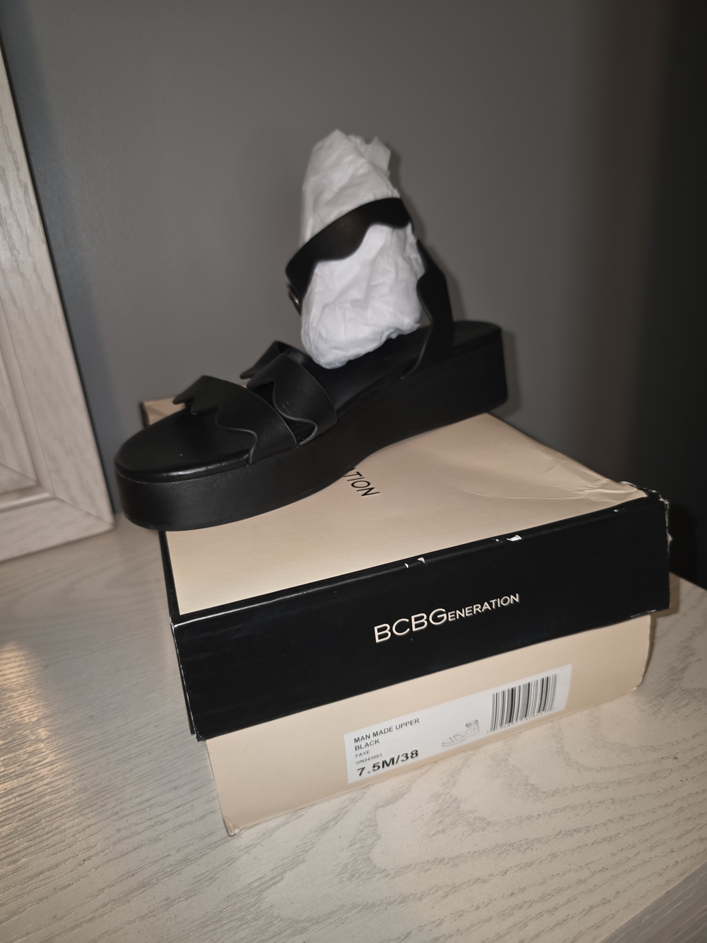 BCBGeneration Women's Black Platform Sandals